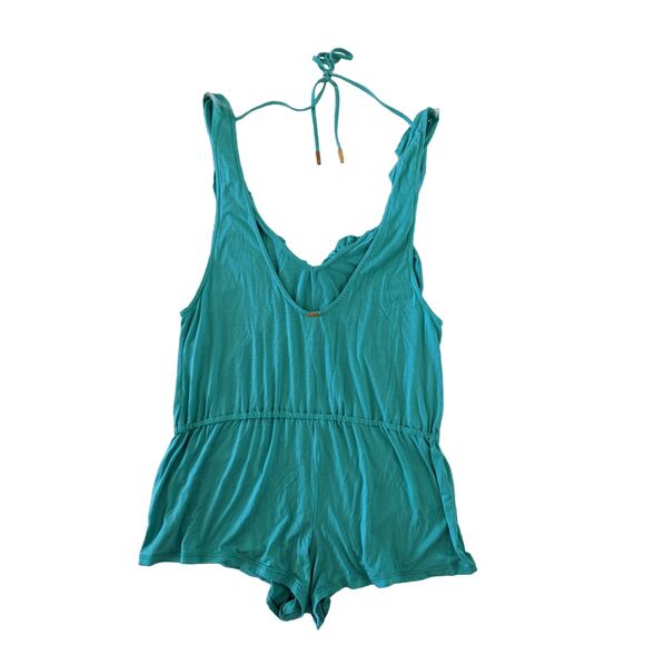 A. Che Swim Ruffled Tie Romper Cover Up Size M - Picture 2 of 7